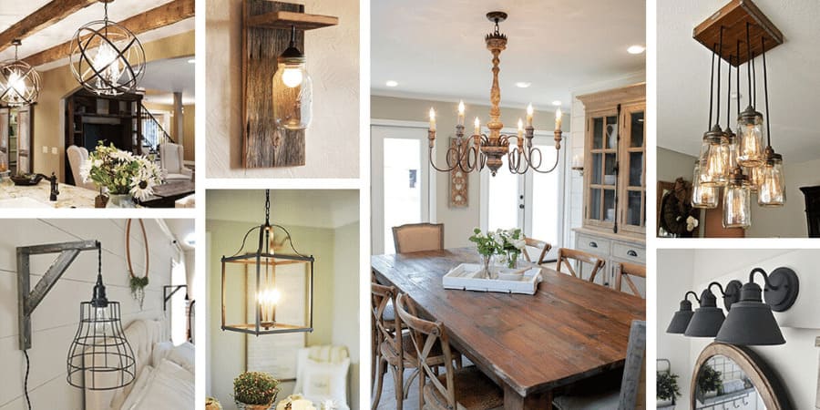 farmhouse style lighting fixtures