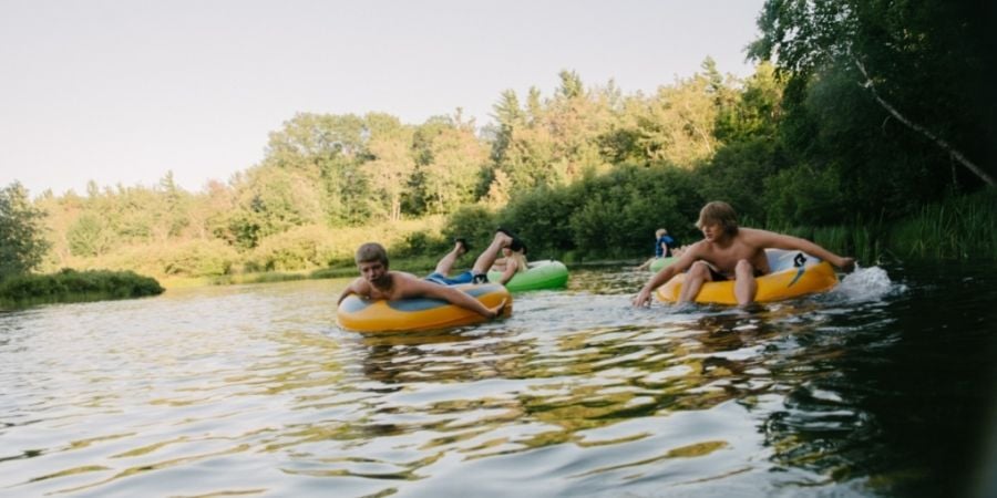 floating down the delaware river