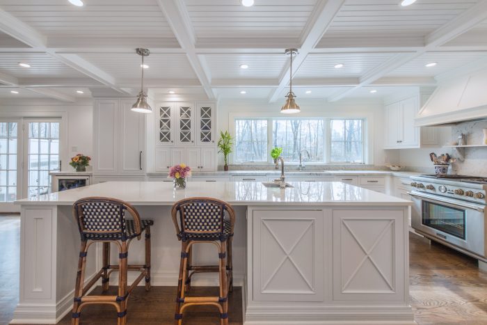 Oversized Island in this New Jersey Kitchen Remodel Using Cape Cod, Colonial Style Design