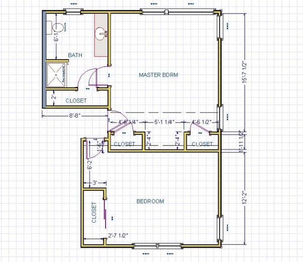 BEFORE - Master Suite Floor Plans for Remodel in New Jersey