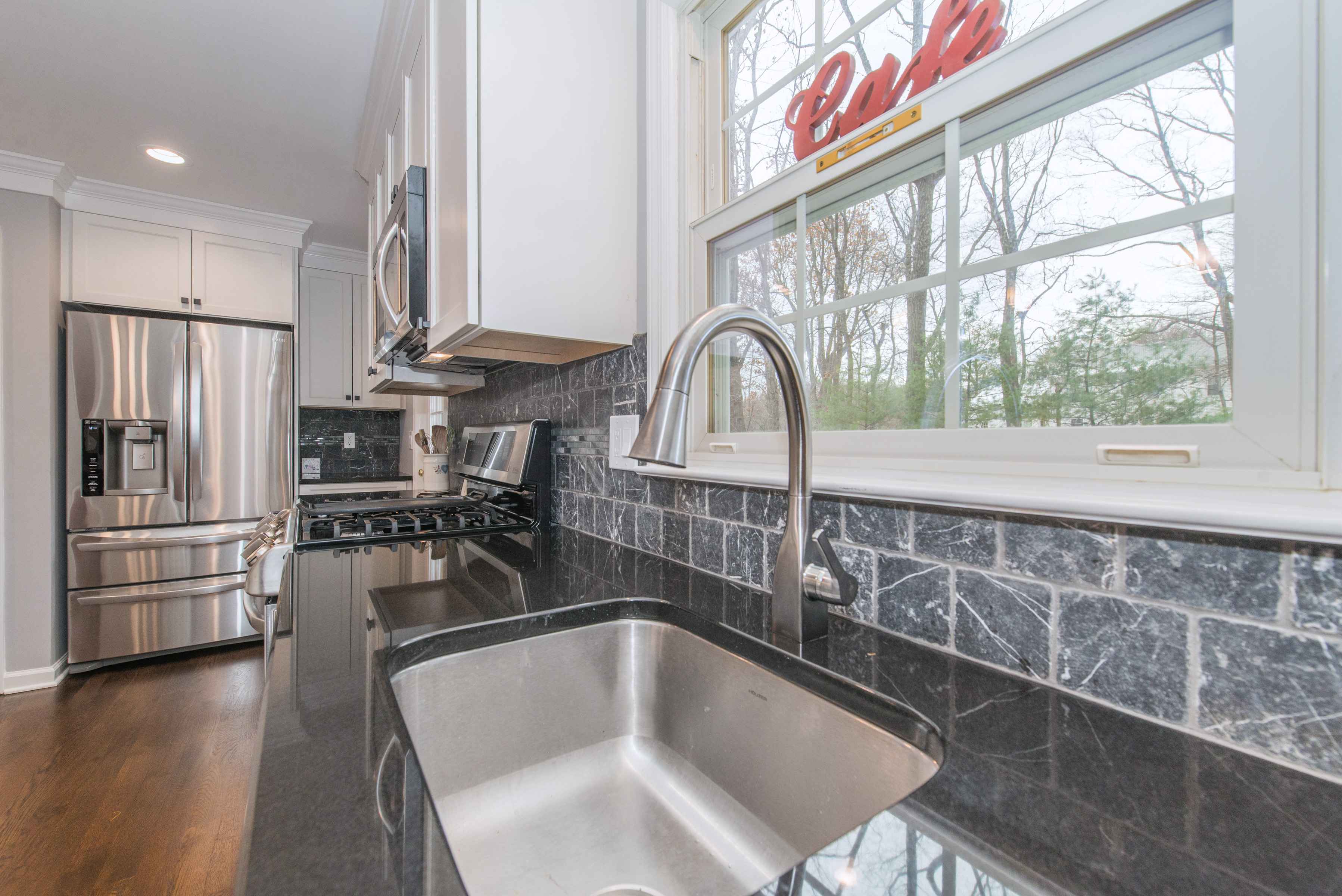 kitchen sink with window