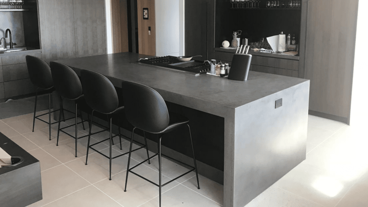 waterfall kitchen island 