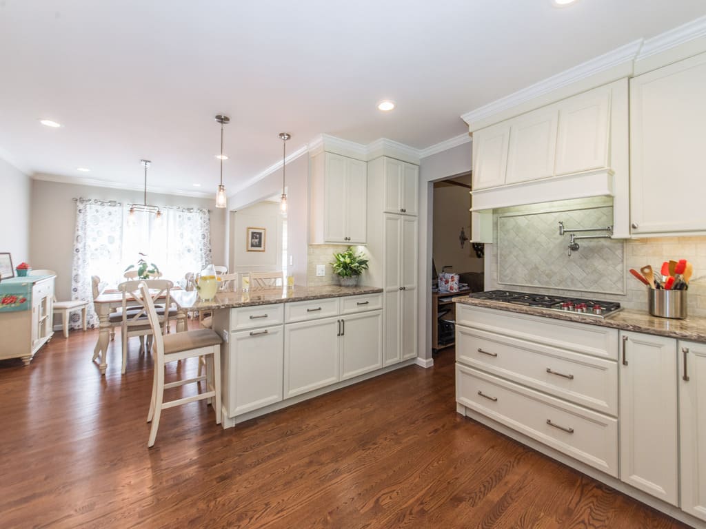 AFTER White Kitchen Remodel in Randolph NJ renovated by JMC Home Improvement Specialists