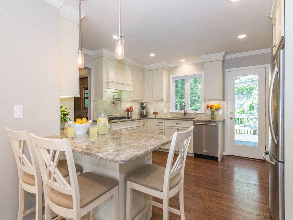 AFTER White Kitchen Remodel in Randolph NJ renovated by JMC Home Improvement Specialists