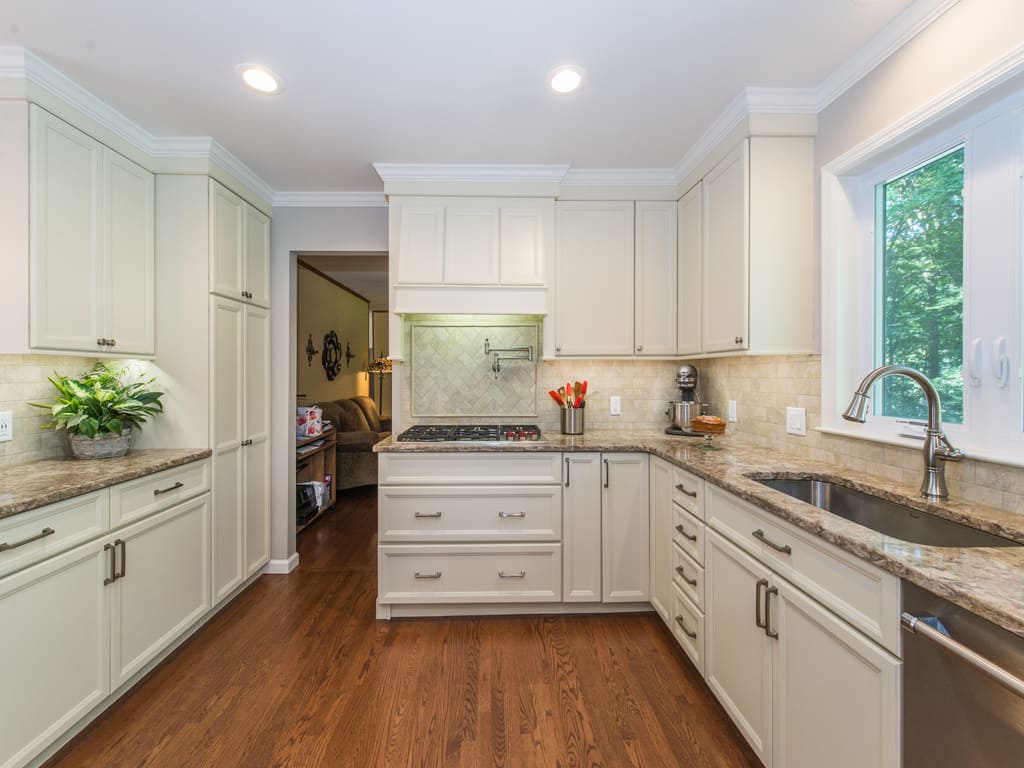 AFTER White Kitchen Remodel in Randolph NJ renovated by JMC Home Improvement Specialists