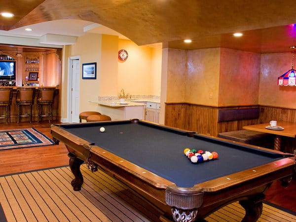 Pub Style Basement Remodel in New Jersey Hangout Area Pub Style Basement Remodel in New Jersey Hangout Area