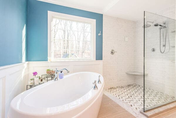 Blue and White Bathroom Remodel in New Jersey final-12-9 Blue and White Bathroom Remodel in New Jersey final-12-9