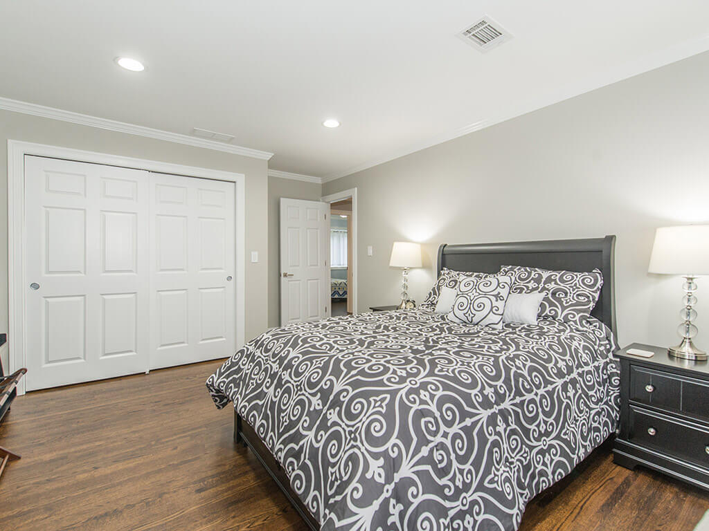 Gray bedroom remodel In Randolph, NJ renovated by JMC Home Improvement Specialists