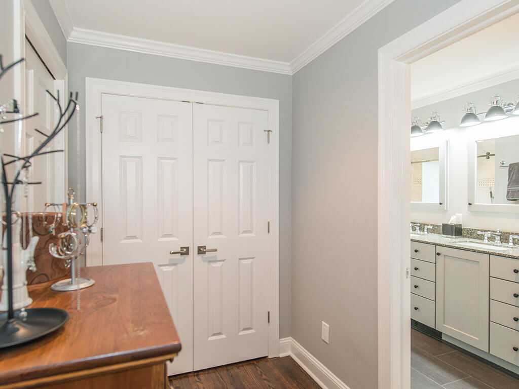 Master bedroom entrance to master bathroom remodel In Randolph, NJ renovated by JMC Home Improvement Specialists