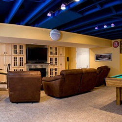 NY Giants-Inspired Basement Remodel