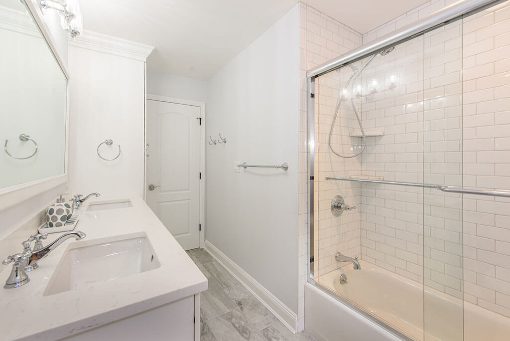 White Hall Bath Remodel with Shower In Morris Township New Jersey Renovated by JMC Home Improvement Specialists