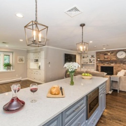 An Open Concept White Kitchen in Denville
