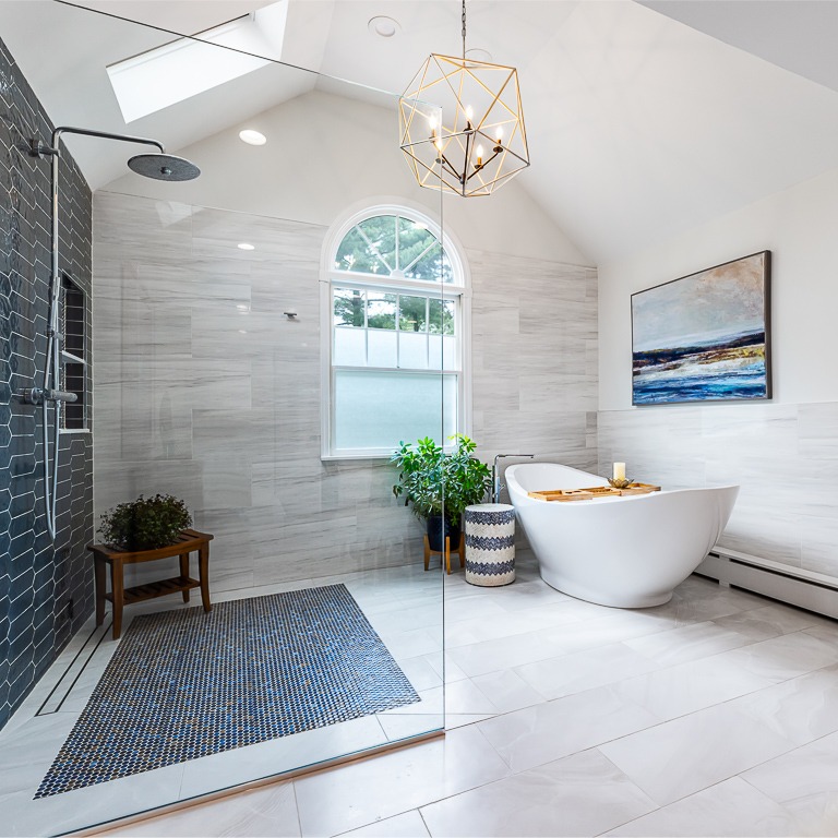 A Beautiful Master & Powder Room Bath Remodel 