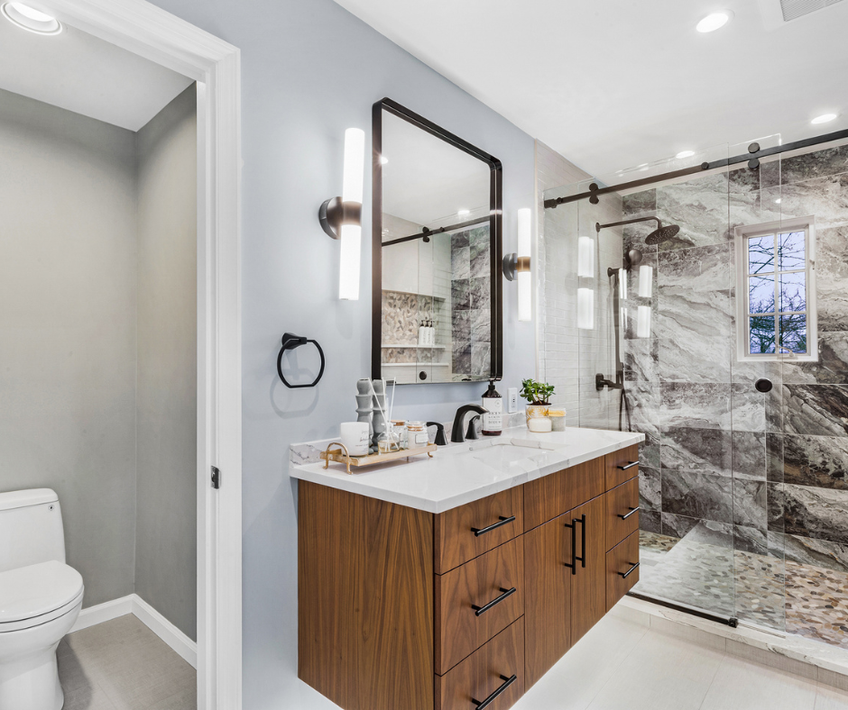 Earthy Bathroom Remodel Montville, NJ