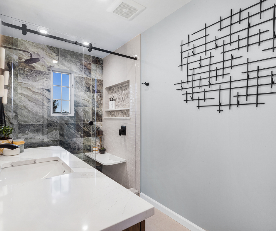 Earthy Bathroom Remodel Montville, NJ