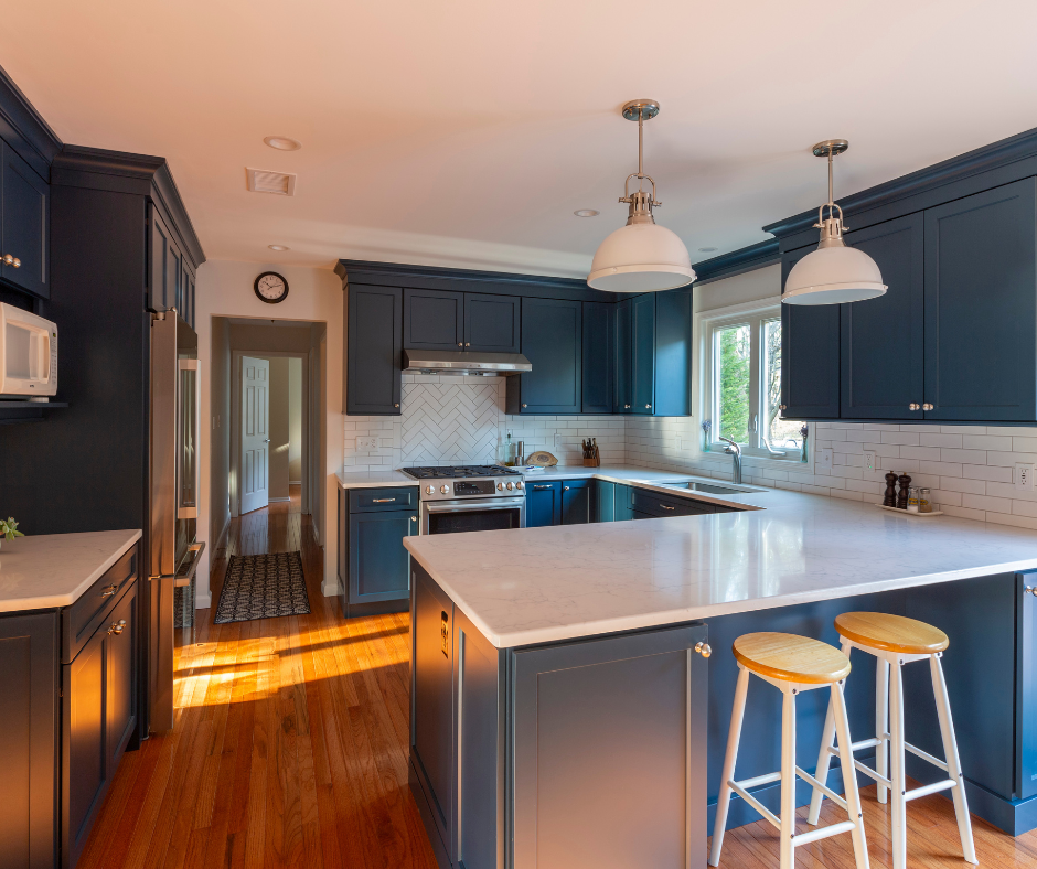 Crisp Blue Kitchen Remodel Randolph, NJ