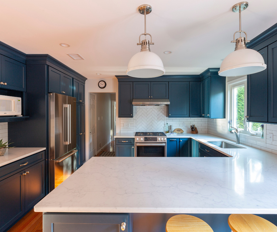 Crisp Blue Kitchen Remodel Randolph, NJ
