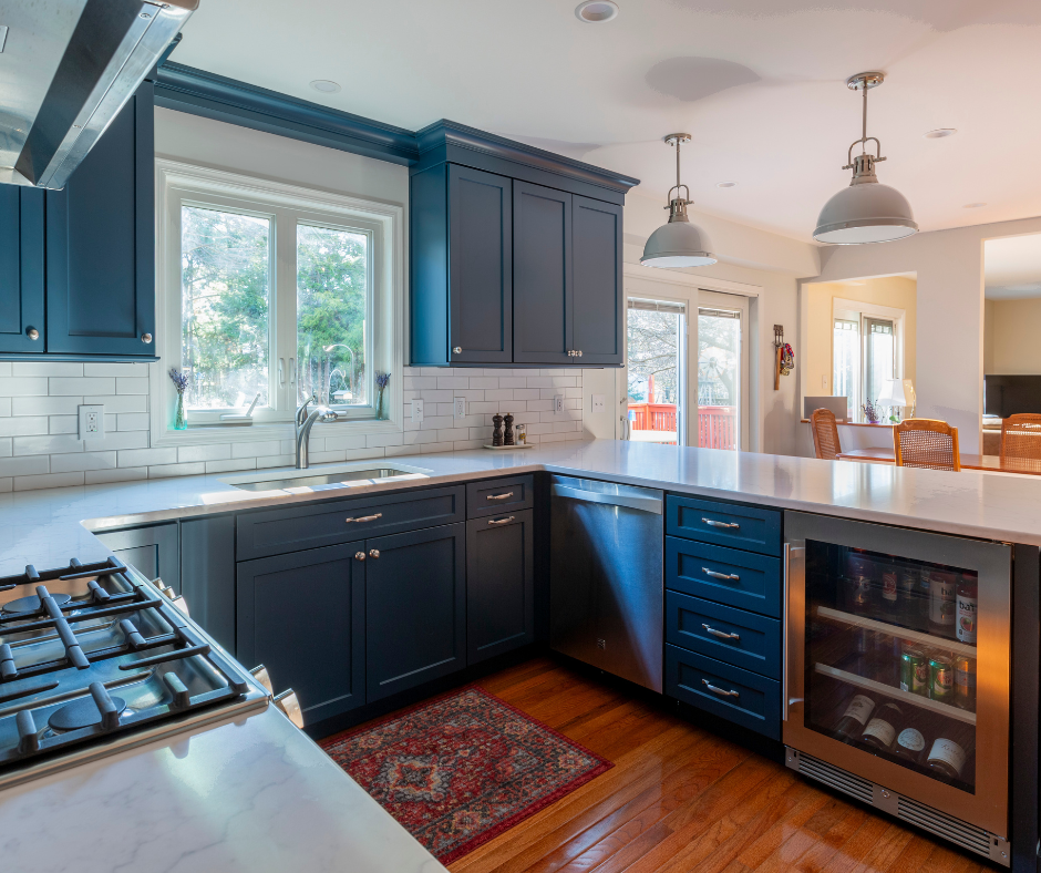 Crisp Blue Kitchen Remodel Randolph, NJ