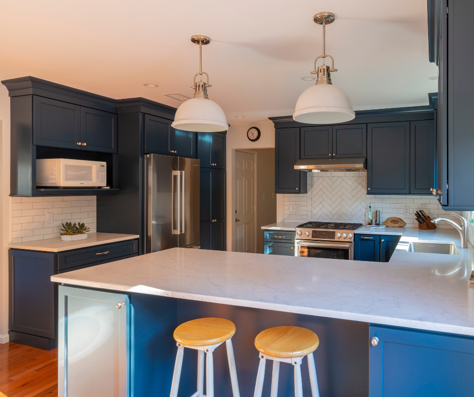 Crisp Blue Kitchen Remodel Randolph, NJ