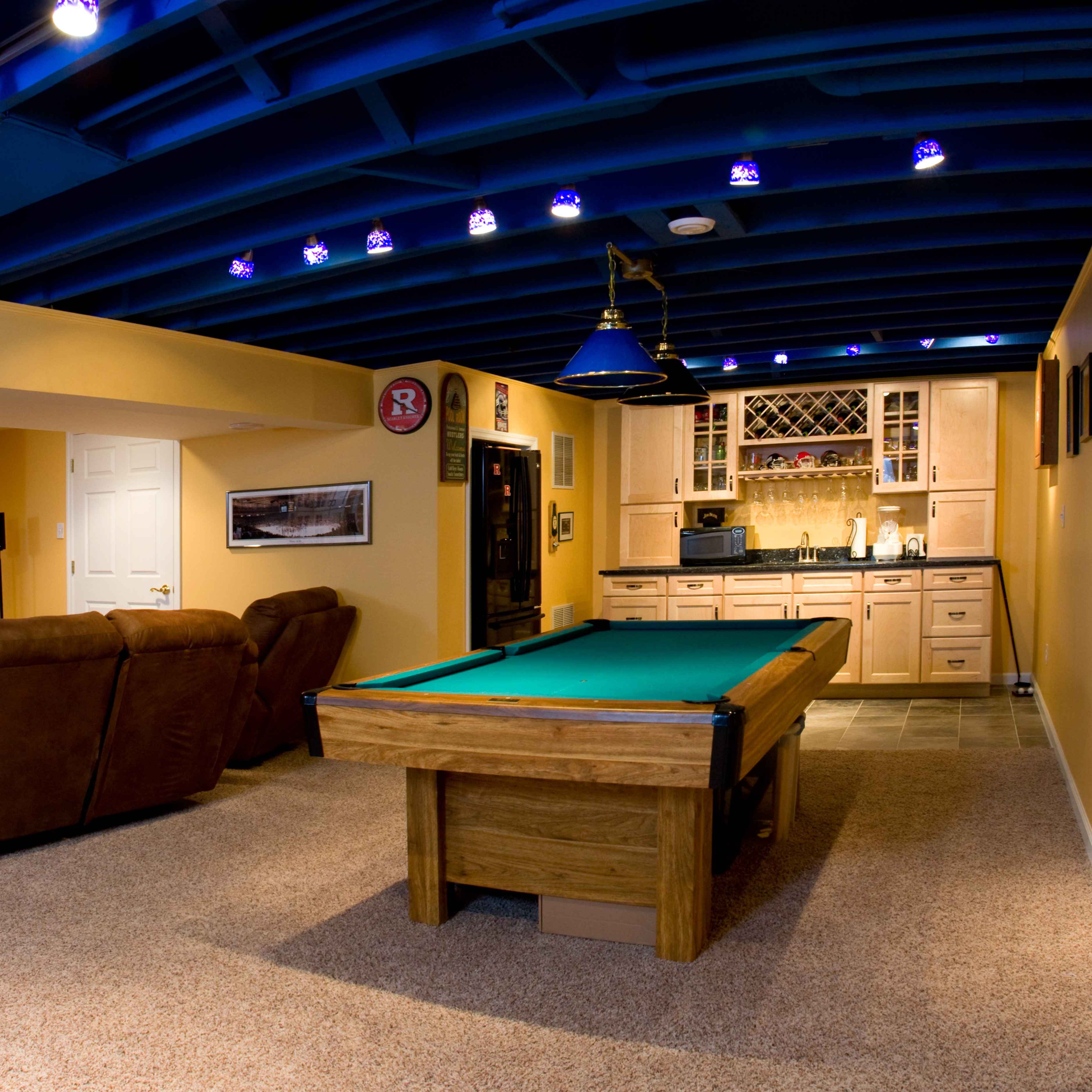 NY Giants-Inspired Basement Remodel