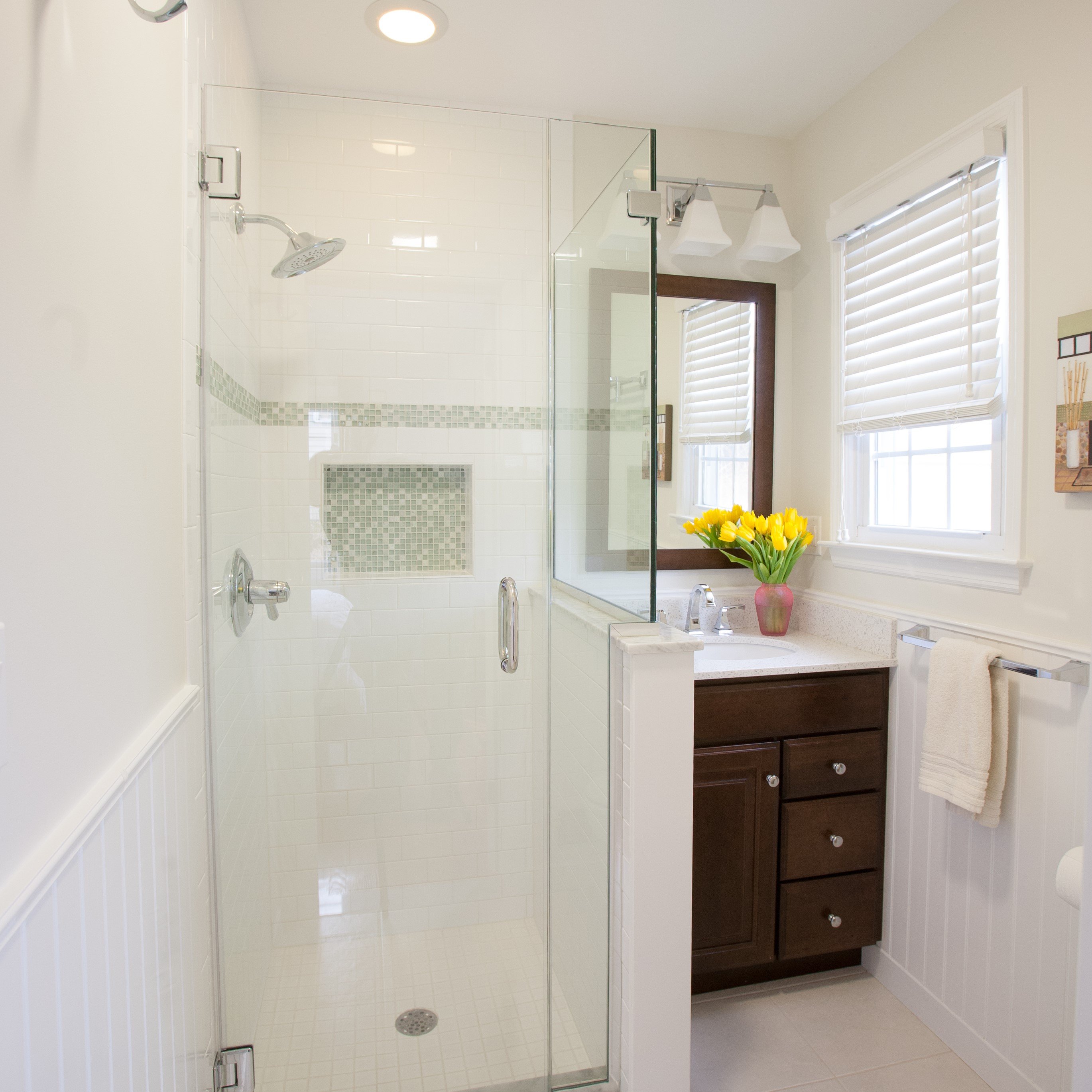 Small White Bathroom Remodel