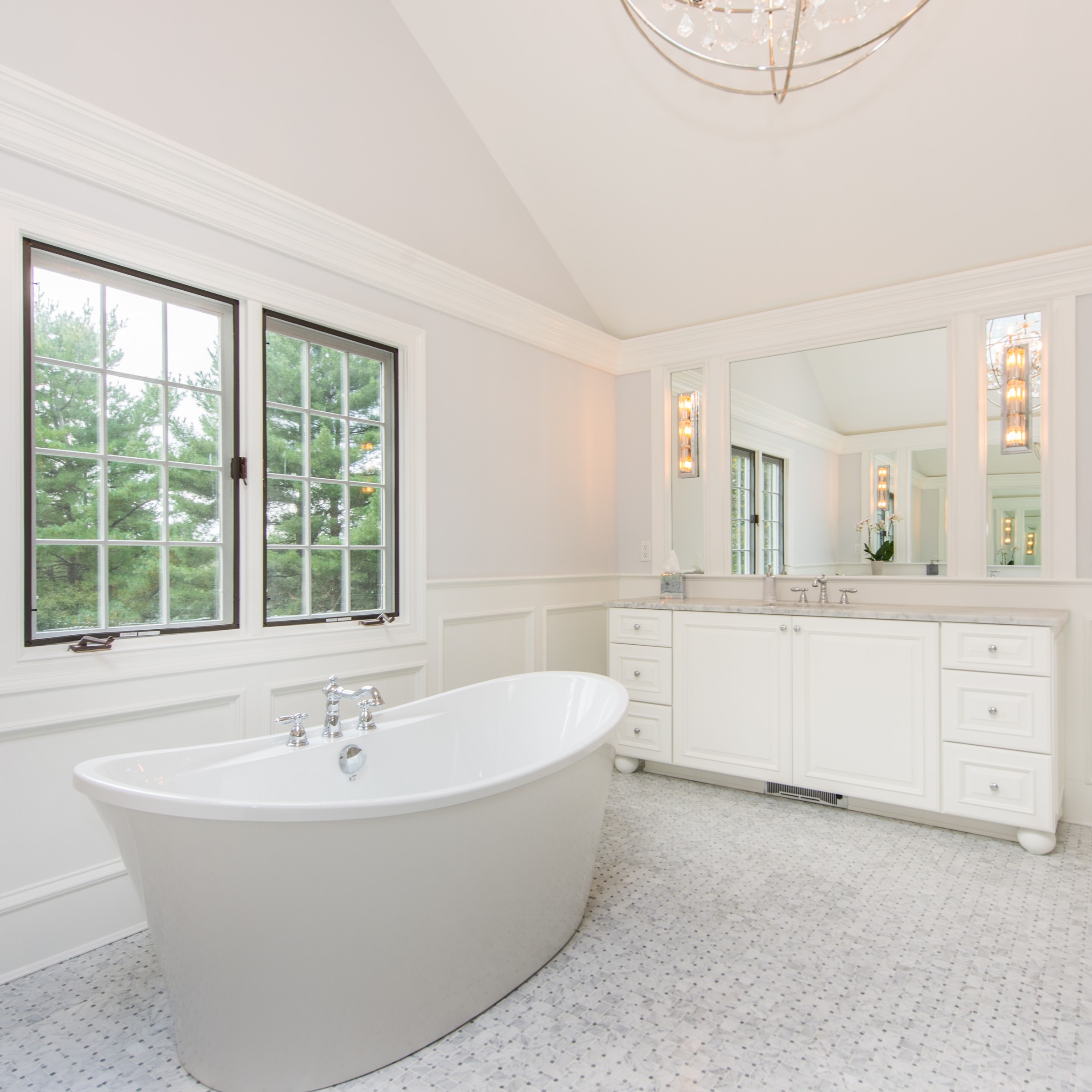 Award Winning Elegant Bathroom and Hall Bath Remodel