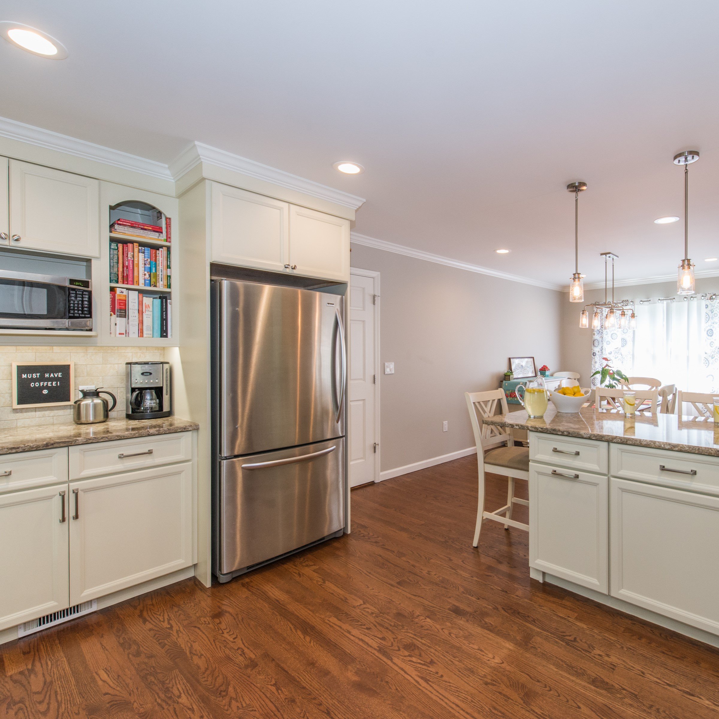 Before & After White Kitchen Remodel in Randolph